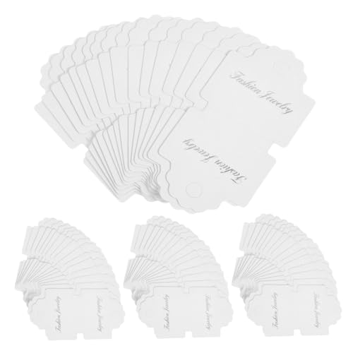 DIYEAH 200 Stück Armband-verpackungskarten: Weiße Faltkarten Aus Papier – Halsketten-displayhalter Für Den Verkauf Von Schmuck Und Kleinunternehmensbedarf DIYEAH 200 Stück Armband-verpackungskarten: Weiße Faltkarten Aus Papier – Halsketten-displayhalter Für Den Verkauf Von Schmuck Und Kleinunternehmensbedarf von DIYEAH