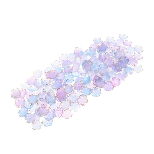 DIYEAH 200 Stück Bead Caps für Schmuckherstellung Acryl Blütenkappen mit Farbverlauf Leichte und Langlebige Flower Bead End Caps für DIY Halsketten Armbänder und Frühlingsaccessoires von DIYEAH