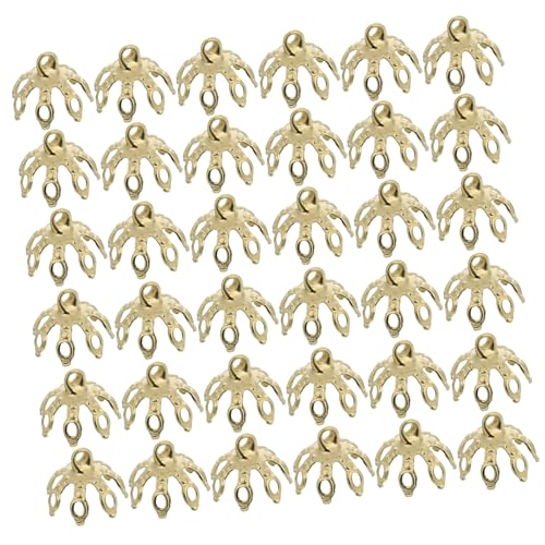 DIYEAH 200 Stück Blumenperlenkappen – 10 Mm, Messing, Krallendesign, Schmuckzubehör, Endkappen Zum Basteln Von Halsketten, Armbändern, Perlenohrringen von DIYEAH