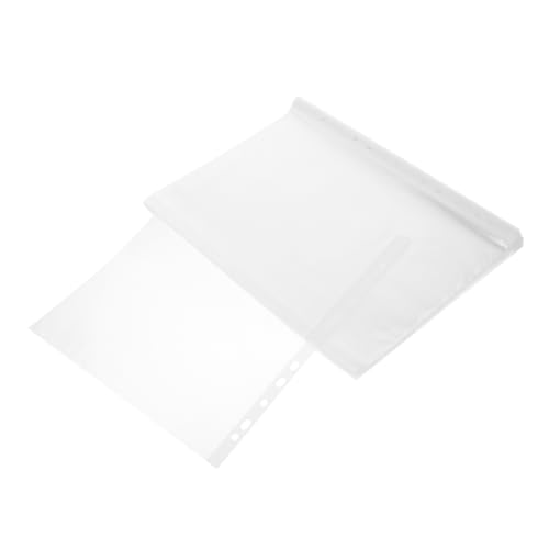 DIYEAH 200 Stück Dokumententasche Ordner mit Lochung Praktische Aufbewahrbare Fächer für Fotos Dokumente und Postkarten Transparente PVC Hüllen Organisieren und Schützen von Unterlagen von DIYEAH