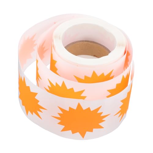 DIYEAH 200 Stück Fluoreszierende Orange Preisetiketten für Flohmärkte Garagenverkäufe Einzelhandel und Diy Projekte Haftend Papier von DIYEAH
