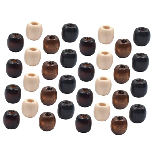 DIYEAH 200 Stück Holzperlen Große Lochperlen für Diy Schmuck und Bastelprojekte Armbänder und Dekorationen von DIYEAH