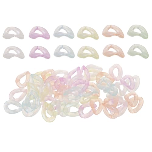 DIYEAH 200 Stück Leuchtende Gliederringe Schmuck Ohrring Verbindungsringe Brillenkettenverbinder Farbige Biegeringe Gliederketten Armbandherstellung Schlüsselringe Gliederketten von DIYEAH
