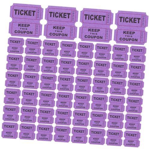 DIYEAH 200 Stück Los Eintrittskarte -Ticket Gewinnscheine Ziehungstickets Partytickets Tickets Etiketten Papierticket Partykarten Tickets in großen Mengen Violett DIYEAH 200 Stück Los Eintrittskarte -Ticket Gewinnscheine Ziehungstickets Partytickets Tickets Etiketten Papierticket Partykarten Tickets in großen Mengen Violett von DIYEAH