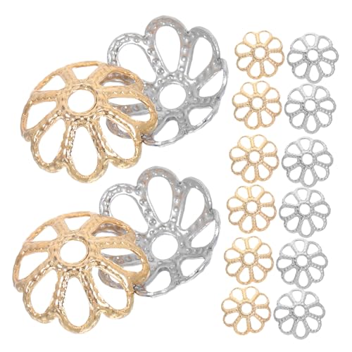 DIYEAH 200 Stück Metall Perlenkappen Blütenform Edelstahl Spacer Caps für Schmuckherstellung Stabile Blumen Perlenkappen für Armband Halskette Diy Bastelprojekte DIYEAH 200 Stück Metall Perlenkappen Blütenform Edelstahl Spacer Caps für Schmuckherstellung Stabile Blumen Perlenkappen für Armband Halskette Diy Bastelprojekte von DIYEAH