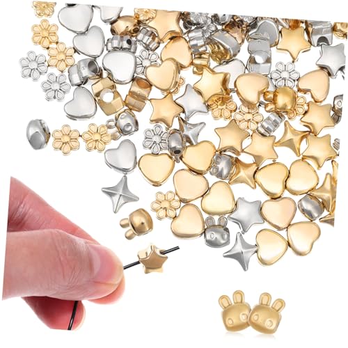 DIYEAH 200 Stück Schmuckperlen Herz Stern Blume Formen Schmuckzubehör für Armband Halskette Diy Basteln Vielseitige Spacer Perlen für Kreative Schmuckherstellung Große Auswahl in Gold DIYEAH 200 Stück Schmuckperlen Herz Stern Blume Formen Schmuckzubehör für Armband Halskette Diy Basteln Vielseitige Spacer Perlen für Kreative Schmuckherstellung Große Auswahl in Gold von DIYEAH