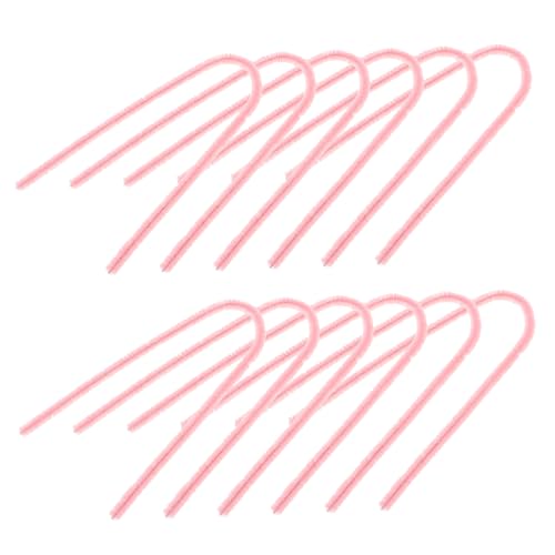 DIYEAH 200 Stück Verdrehtes Stabmaterial Kleinkind Stöcke Flexibel Chenille-Stiele Drehstange DIY gedrehter stick Rundstabrohrreiniger verdrehen Chenille-Stiel- Plüsch Rosa von DIYEAH