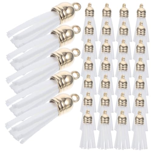 DIYEAH 200 Stück Weiße PU Leder Quasten mit Goldener Kappe Bunte Anhänger für Taschen Schmuckherstellung DIY Schlüsselanhänger Handtaschen Charms Bastelzubehör DIYEAH 200 Stück Weiße PU Leder Quasten mit Goldener Kappe Bunte Anhänger für Taschen Schmuckherstellung DIY Schlüsselanhänger Handtaschen Charms Bastelzubehör von DIYEAH