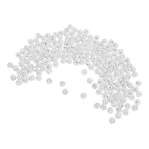 DIYEAH 200 Stück Weiße Strass Disco Ball Perlen Glänzende Shamballa Schmuckperlen für Halsketten Armbänder Ohrringe Diy Langlebig und Vielseitig für Kreative Schmuckgestaltung DIYEAH 200 Stück Weiße Strass Disco Ball Perlen Glänzende Shamballa Schmuckperlen für Halsketten Armbänder Ohrringe Diy Langlebig und Vielseitig für Kreative Schmuckgestaltung von DIYEAH