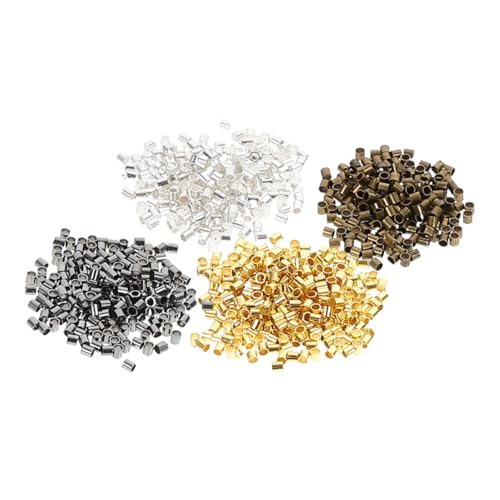 DIYEAH 2000 Stück Messing-quetschperlen: 2 Mm Röhrenperlen Für Diy-projekte – Zubehör Zur Schmuckherstellung Zum Befestigen Von Schnüren, Halsketten Und Armbändern DIYEAH 2000 Stück Messing-quetschperlen: 2 Mm Röhrenperlen Für Diy-projekte – Zubehör Zur Schmuckherstellung Zum Befestigen Von Schnüren, Halsketten Und Armbändern von DIYEAH
