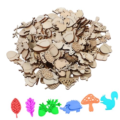 DIYEAH 200Stücke Holzscheiben für Handwerk Unbehandelte Holzplatten Verschiedenen Formen für DIY Projekte Malerei und Dekoration Langlebigem und Natürlichem DIYEAH 200Stücke Holzscheiben für Handwerk Unbehandelte Holzplatten Verschiedenen Formen für DIY Projekte Malerei und Dekoration Langlebigem und Natürlichem von DIYEAH