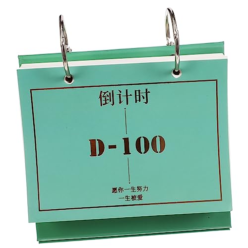 DIYEAH 2023 100 Tage Countdown Tisch Monatskalender Staffelei Tischkalender D Day Tischkalender Zeitplankalender Tischkalender Adventskalender Tischplaner Dunkelgrünes Papier von DIYEAH