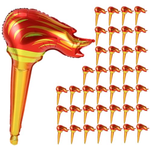 DIYEAH 2024 100 Stück aufblasbare Taschenlampe aufblasbares Aufblasbare Party Dekoration gefälscht Spaß Fackel Flammen-Partydekorationen Flammen-Feuerwehrauto-Party Plastik von DIYEAH