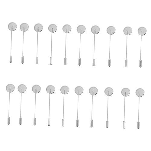 DIYEAH 20Stücke Broschen Pin Tabletts Langlebige Etiketten Pin Basen für DIY Schmuckherstellung für Sicherheitsnadeln und Kreative Designs von DIYEAH