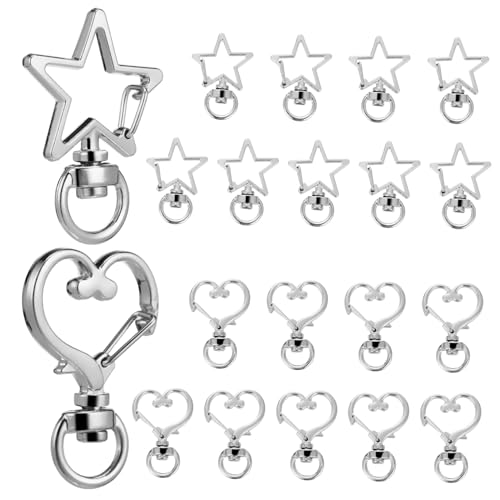 DIYEAH 20Stücke Herz Und Stern Schlüsselanhänger Verbindungsschnallen DIY Karabiner Mit Öffnungsmechanismus Für Schlüsselanhänger Und Schmuckherstellung DIYEAH 20Stücke Herz Und Stern Schlüsselanhänger Verbindungsschnallen DIY Karabiner Mit Öffnungsmechanismus Für Schlüsselanhänger Und Schmuckherstellung von DIYEAH