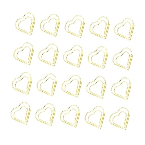 DIYEAH 20Stücke Herzförmige Büroklammern aus Metall Praktischer Papierhalter Gold Kreatives Lesezeichen und Klammer für Notizen und Dokumente für Zuhause und Büro DIYEAH 20Stücke Herzförmige Büroklammern aus Metall Praktischer Papierhalter Gold Kreatives Lesezeichen und Klammer für Notizen und Dokumente für Zuhause und Büro von DIYEAH