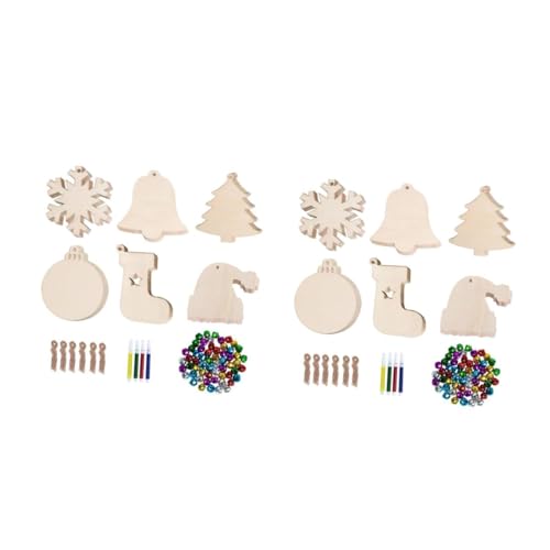 DIYEAH 228 Stck. Teiliges Weihnachts Diy Holzanhänger mit Motiven Robusten Holzscheiben Kleinen Glocken und Bunten Filzstiften Glatte Oberfläche für Kreative DIYEAH 228 Stck. Teiliges Weihnachts Diy Holzanhänger mit Motiven Robusten Holzscheiben Kleinen Glocken und Bunten Filzstiften Glatte Oberfläche für Kreative von DIYEAH