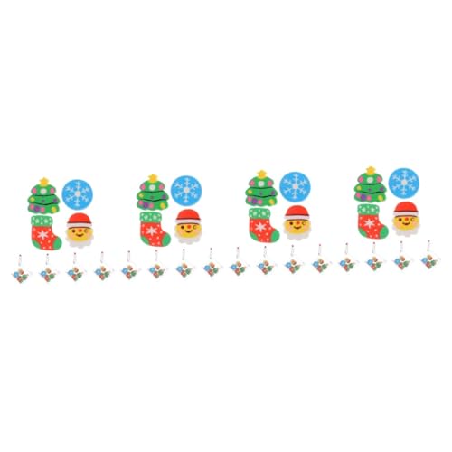 DIYEAH 24 Sätze 6-teiliges Cartoon-Weihnachtsmann-Gummiset Urlaub Weihnachtskinder Karikatur cute christmas decor süße radiergummis Weihnachtsgeschenk Multifunktions-Radierer PVC von DIYEAH