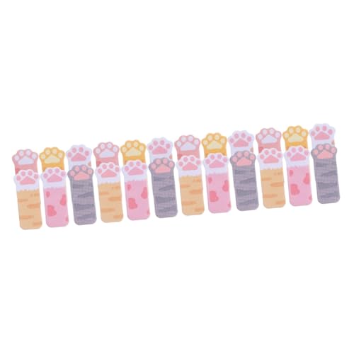 DIYEAH 24 Sätze Kawaii Katzenpfoten Haftnotizen Dekorative Memo Pads aus Praktische Sticky Tabs ohne Rückstände als Lesezeichen für Schule Büro Studium Vielseitige Notizzettel von DIYEAH