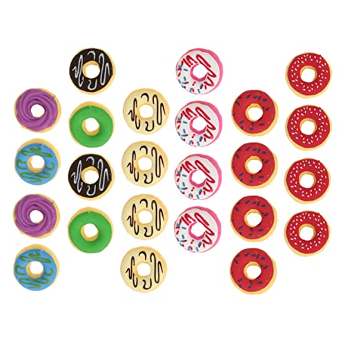 DIYEAH 24 Stück Gummiband Dinosaurier Für Süßes Zappelspielzeug Für Erwachsene Lustige Spinner Macarons Radiergummis Stielspielzeug Mini Sensorikspielzeug Neuartige Gummis von DIYEAH