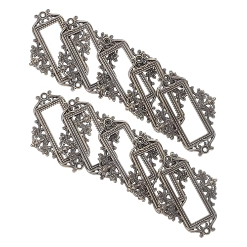 DIYEAH 24 Stück Namenskartenhalter Schubladenetiketten Metall Etikettenhalter Metall Vintage Etikettenrahmen Schubladen Etikettenhalter Etikettenrahmen Kartenhalter Schubladen von DIYEAH