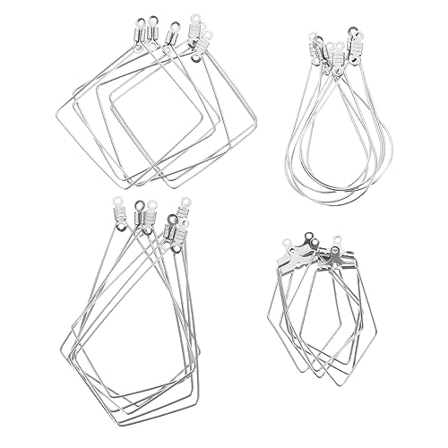 DIYEAH 24 Stück Silberne Ohrring Creolen DIY Zubehör für Schmuckherstellung Earring Hoops für Kreative Bastelprojekte und DIYEAH 24 Stück Silberne Ohrring Creolen DIY Zubehör für Schmuckherstellung Earring Hoops für Kreative Bastelprojekte und von DIYEAH