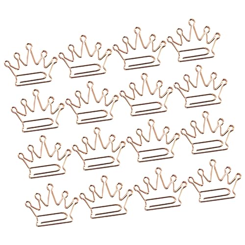 DIYEAH 24 Stück Teiliges Krone Büroklammern Roségold Kreative Papierclips für Büro Schule und Partys Langlebige und Zuverlässige Bürobedarf Essentials von DIYEAH