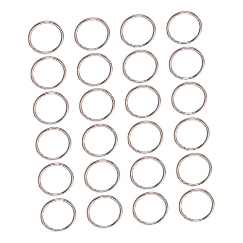 DIYEAH 24 Stück Teiliges Metall Schlüsselringe Flach Glatt Rostfrei DIY Schlüsselanhänger Ringe für Autoschlüssel Schmuck Zubehör Alltagsschlüssel Befestigen von DIYEAH