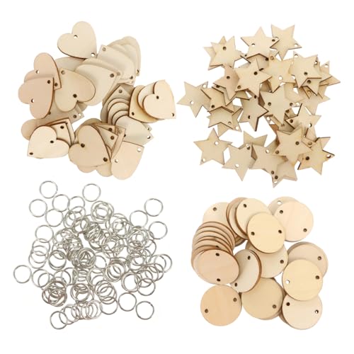 DIYEAH 240 Stück Teiliges Holzanhänger set mit Stern Herz Kreisformen Inklusive Eisendrähten DIY Holzscheiben für Bastelprojekte Geburtstagsdeko und Natürliche Handwerksgestaltung DIYEAH 240 Stück Teiliges Holzanhänger set mit Stern Herz Kreisformen Inklusive Eisendrähten DIY Holzscheiben für Bastelprojekte Geburtstagsdeko und Natürliche Handwerksgestaltung von DIYEAH