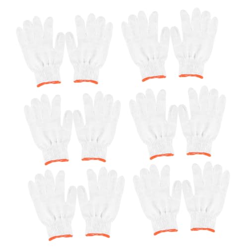 DIYEAH 24Paare Baumwollgarn Arbeitshandschuhe Rutschfest Schutzhandschuhe Nylon Laborhandschuhe Langlebig Atmungsaktiv für und Montage Weiße Nylonhandschuhe mit Orangem DIYEAH 24Paare Baumwollgarn Arbeitshandschuhe Rutschfest Schutzhandschuhe Nylon Laborhandschuhe Langlebig Atmungsaktiv für und Montage Weiße Nylonhandschuhe mit Orangem von DIYEAH
