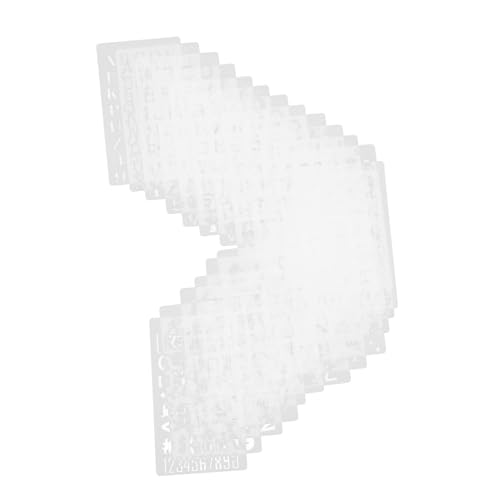 DIYEAH 24Stücke Teiliges Set Schablonen für Notizbuch und Scrapbooking Wiederverwendbare Hohle Malvorlagen für DIY Kunstprojekte Weiß von DIYEAH