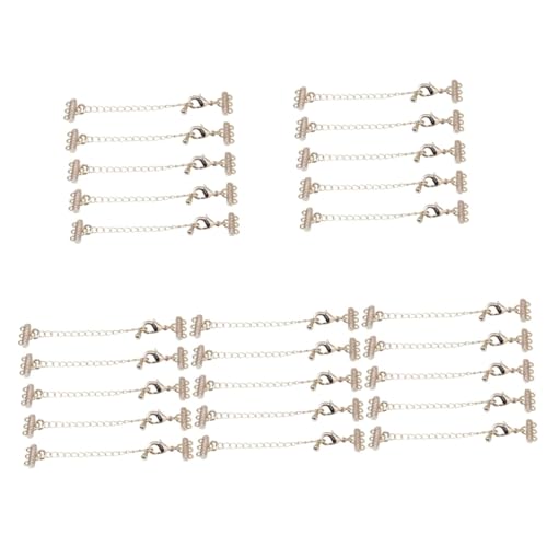 DIYEAH 25 Stk. Teiliges Kettenverlängerungs Goldfarbe Polierte Langlebige Armband und Halskettenverlängerung Diy Schmuckverbinder für Perlen und Modeschmuck von DIYEAH