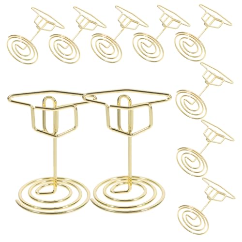 DIYEAH 25 Stück Goldene Abschlussmütze Notizclips Multifunktionale Tischkartenhalter für Fotos Karten und Botschaften für Abschlussfeiern und DIYEAH 25 Stück Goldene Abschlussmütze Notizclips Multifunktionale Tischkartenhalter für Fotos Karten und Botschaften für Abschlussfeiern und von DIYEAH