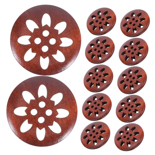 DIYEAH 25 Stück Teiliges Kleine Holzknöpfe mit Blumenmotiv Runde Knöpfe aus Massivholz für Diy Kleidung Mäntel Hemden Uniformen Dekorative und Funktionale Nähzubehör für Kreative DIYEAH 25 Stück Teiliges Kleine Holzknöpfe mit Blumenmotiv Runde Knöpfe aus Massivholz für Diy Kleidung Mäntel Hemden Uniformen Dekorative und Funktionale Nähzubehör für Kreative von DIYEAH