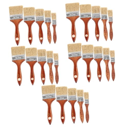 DIYEAH 25 Teiliges Borsten Pinsel mit Verlängertem Holzgriff Langlebige Malpinsel für Wandfarben Öl und Lackanwendung Wiederverwendbar Ergonomisch für Präzises Streichen DIYEAH 25 Teiliges Borsten Pinsel mit Verlängertem Holzgriff Langlebige Malpinsel für Wandfarben Öl und Lackanwendung Wiederverwendbar Ergonomisch für Präzises Streichen von DIYEAH