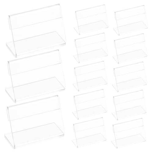 DIYEAH 25Stücke Acryl Tischschildhalter Stabiler Display für Menüs Preisschilder und Tischkarten Transparent für Messen Veranstaltungen von DIYEAH