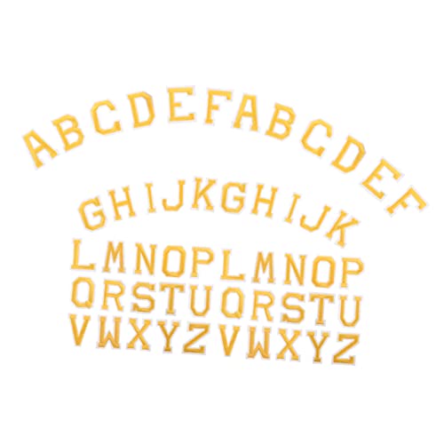 DIYEAH 26 Stück Buchstaben-patch Aufnäher Für Kleidungsbuchstaben Stoffreparaturflicken Briefflecken Reparieren Gestickte Aufnäher Mit Buchstaben Kleine Buchstabenaufnäher Banner Golden DIYEAH 26 Stück Buchstaben-patch Aufnäher Für Kleidungsbuchstaben Stoffreparaturflicken Briefflecken Reparieren Gestickte Aufnäher Mit Buchstaben Kleine Buchstabenaufnäher Banner Golden von DIYEAH