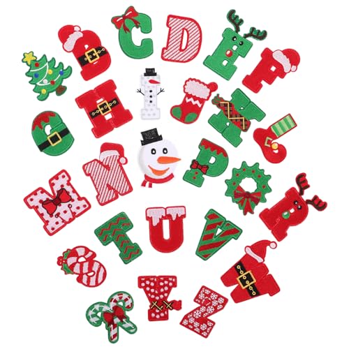 DIYEAH 26 Stück Weihnachtsbuchstaben-Aufnäher: Gestickte Aufnäher mit Weihnachtsalphabet – DIY-Applikationen zum Aufbügeln für Kleidung, Jacken, Hosen, Taschen, Reparaturen und Festdekorationen DIYEAH 26 Stück Weihnachtsbuchstaben-Aufnäher: Gestickte Aufnäher mit Weihnachtsalphabet – DIY-Applikationen zum Aufbügeln für Kleidung, Jacken, Hosen, Taschen, Reparaturen und Festdekorationen von DIYEAH