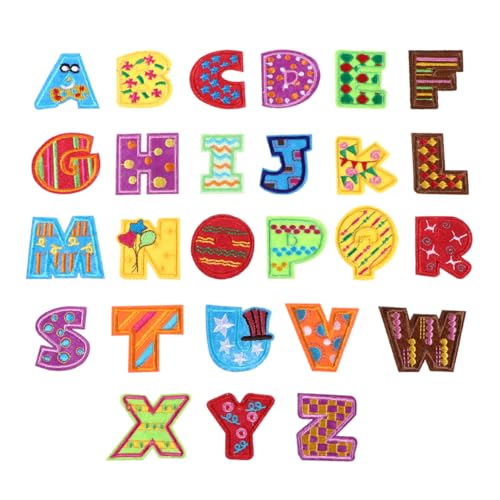 DIYEAH 26 Stück Chenille-Buchstaben-Patches, selbstklebend, zum Aufbügeln, A-Z-Alphabet-Applikation, Patches, Aufkleber für Kleidung, Rucksack, Hut von DIYEAH