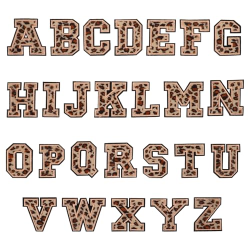 DIYEAH 26Stücke Buchstaben Aufnäher zum Aufbügeln Bestickte Patch für DIY Projekte Farbige Nähbuchstaben für Kleidung Rucksack und Mehr von DIYEAH