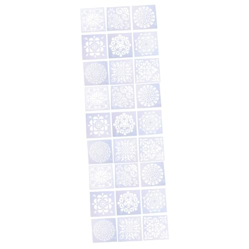 DIYEAH 27 Stk Malvorlage Buchstaben-Bodenzeichnungsschablonen Kunststoffschablonen kreativität kreativekraft basteln bastelset Mandala-Malschablone aus Kunststoff Mandala-Schablone Charme von DIYEAH