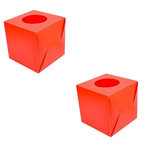 DIYEAH 2Er-Packung Tombola-Box Tombola-Losbehälter Tombolaboxen für Tickets Klarsichtboxen für Boxen mit Deckel Gruß Wahlurne unterhaltungsspiele sammelbox Tombola liefert Plastik rot von DIYEAH