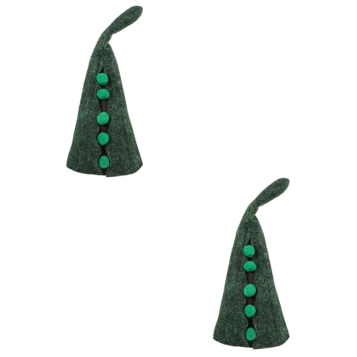 DIYEAH 2St Erbsenhut Kostümzubehör Kostümhut kopfschmuck Vielseitiger Hut Hexenhut für Halloween-Hut für Kostüme Halloween-Zaubererhut zaubererhut kostüm gefühlt Olive Green von DIYEAH