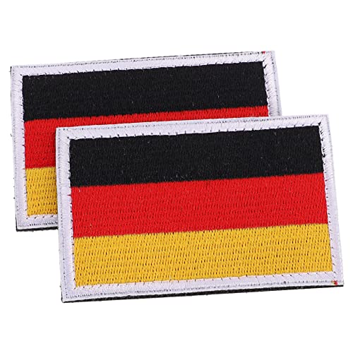 DIYEAH 2Stücke Nationalflaggen Aufnäher Bestickte Patches für Kleidung Hüte Rucksäcke DIY Applikationen für Sport und Fanartikel von DIYEAH