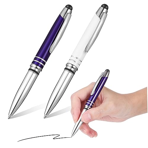 DIYEAH 2Stücke Touch Stifte mit Taschenlampen Funktion Multifunktionale Kugelschreiber mit LED Licht Kapazitiver Stift für Tablets für Weihnachten von DIYEAH
