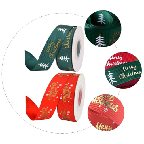 DIYEAH 2Stücke Weihnachtsverpackungsband Festliches Geschenkband Mit Design Breit Yards Pro Für Weihnachten Hochzeiten Und Partys von DIYEAH