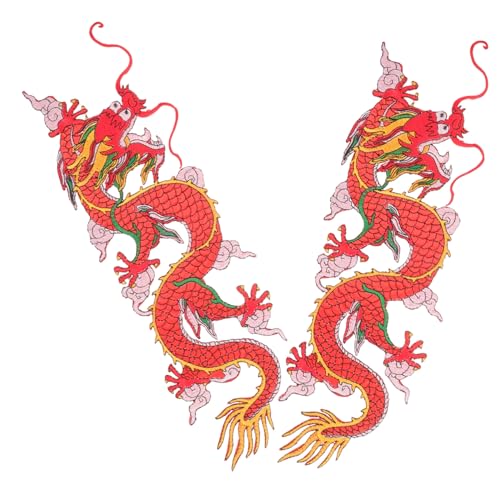 DIYEAH 2st Drachenförmiger Stoffaufnäher Aufnäher Zum Chinesischer Drache Zum Aufbügeln Chinesische Drachenapplikation Chinesischer Drache Bestickter Kappen Kleidung Rot Blumen Bügeln DIYEAH 2st Drachenförmiger Stoffaufnäher Aufnäher Zum Chinesischer Drache Zum Aufbügeln Chinesische Drachenapplikation Chinesischer Drache Bestickter Kappen Kleidung Rot Blumen Bügeln von DIYEAH