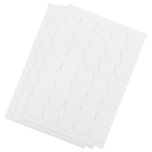 DIYEAH 3 Blätter Doppelseitige Kleberpartikel Aufkleber Band schwere Streifen Wand Plakatband doppelseitige Klebepads doppelseitiges Klebeband Doppelseitig klebende Kreise Weiß von DIYEAH