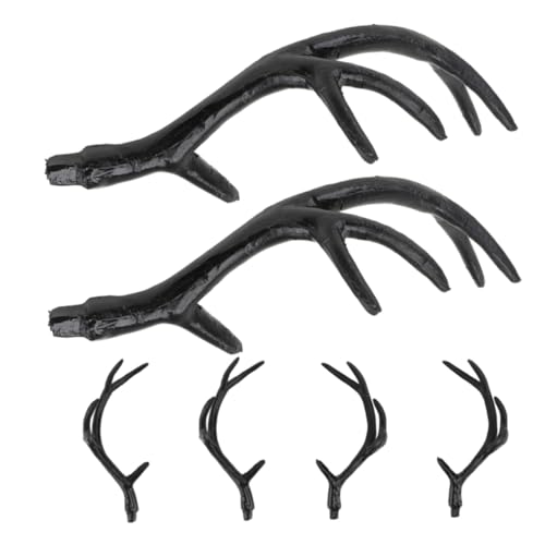 DIYEAH 3 Paar Halloween Geweih Stirnband Imitation Hirschhörner Diy Kopfschmuck Leicht Robust Für Kostüm Party Themenspaß von DIYEAH