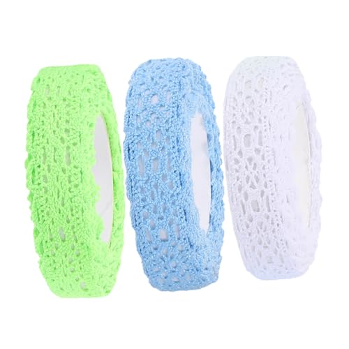 DIYEAH 3 Rollen Dekoratives Spitzenband für Diy Projekte Stoff Lace Tape Himmelblau und Weiß für Fotoalben Scrapbooking und Handwerkskunst DIYEAH 3 Rollen Dekoratives Spitzenband für Diy Projekte Stoff Lace Tape Himmelblau und Weiß für Fotoalben Scrapbooking und Handwerkskunst von DIYEAH